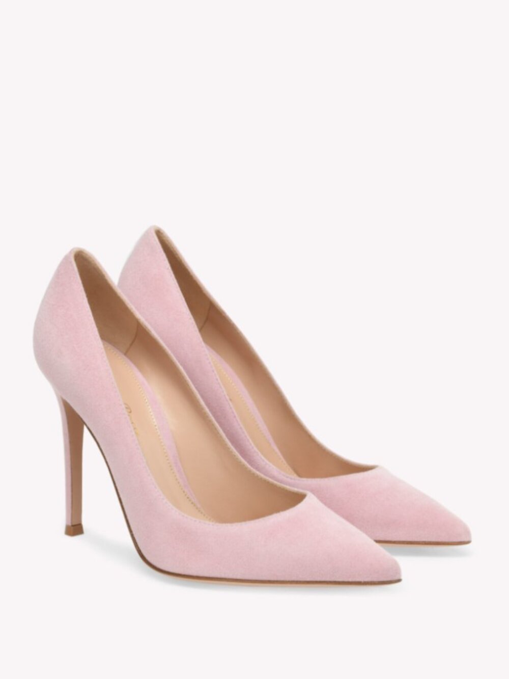 boohoo pink suede-style pointed-toe pumps with a stiletto heel.